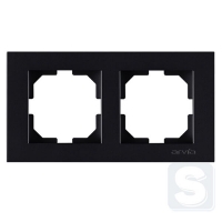 Рамка на 2 поста горизверт. монтаж Arvia Electric KAREN Чорний (20 07 2000 022)